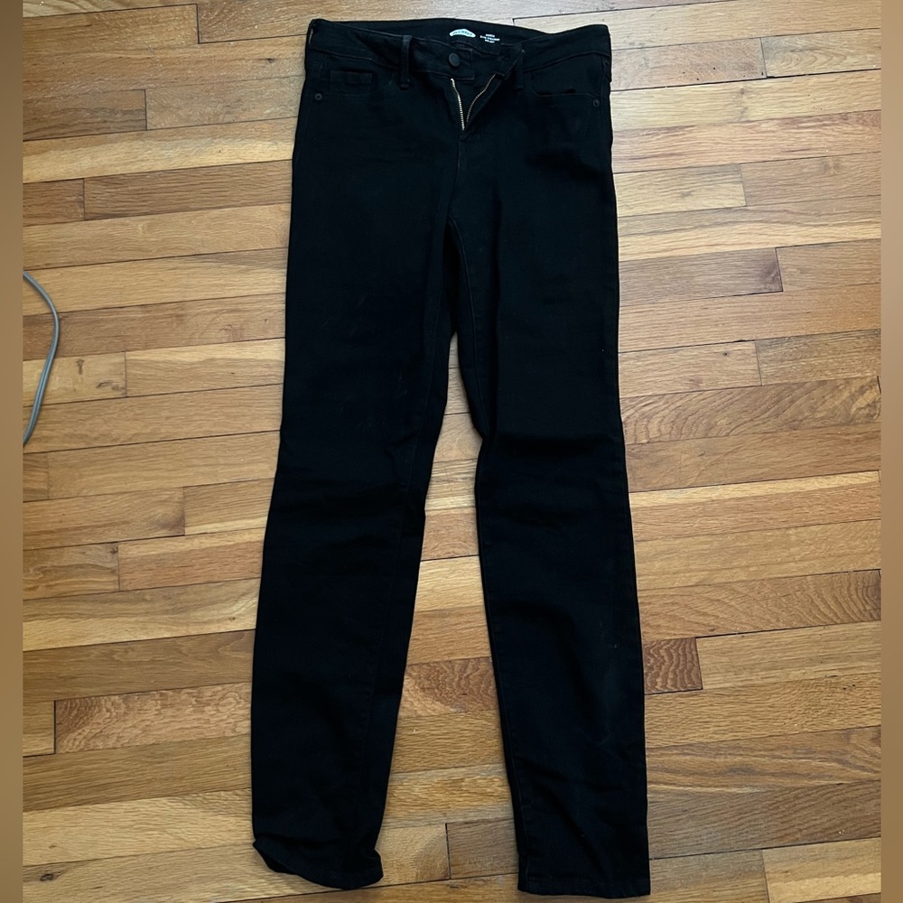 Old Navy power slim straight mid rise black jeans